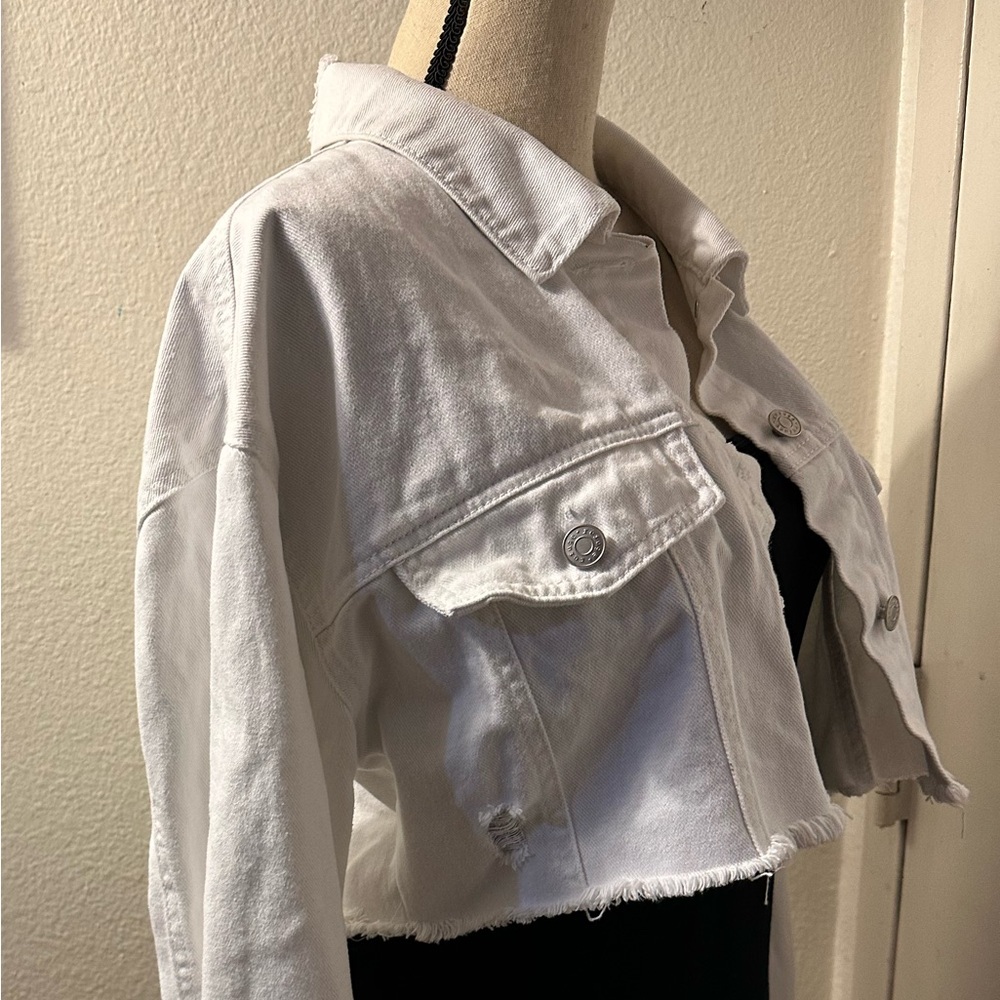 Refuge White Denim Jacket - Picture 5 of 11